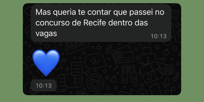 Aluno conta que passou no concurso de Recife dentro das vagas.